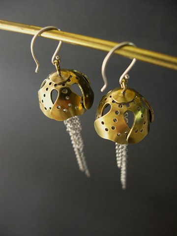 golden rose earrings