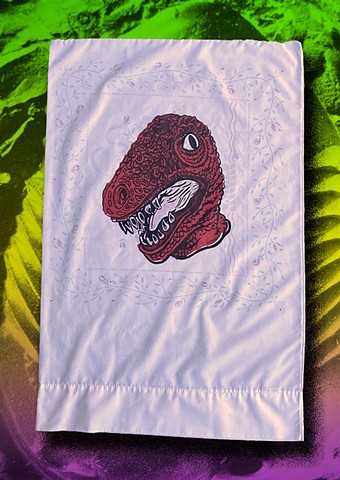 Dinosaur mask Pillow Case