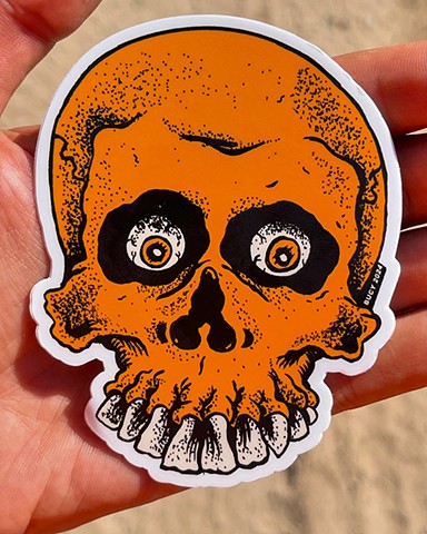 Skull Sticker.