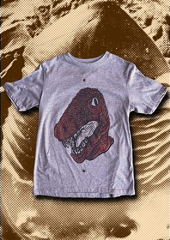 Dinosaur Mask Grey shirt