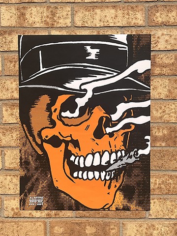 Skull Smokin Weed Poster.