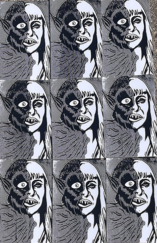 She Freak screen print