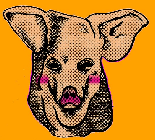 Pig Mask,in color.