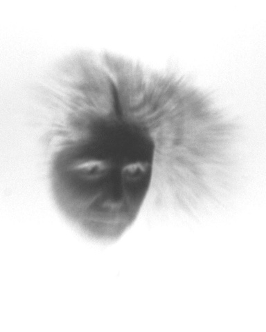 Nancy
(negative on paper, transluscent image
from her lens self portrait of 1984)
1996