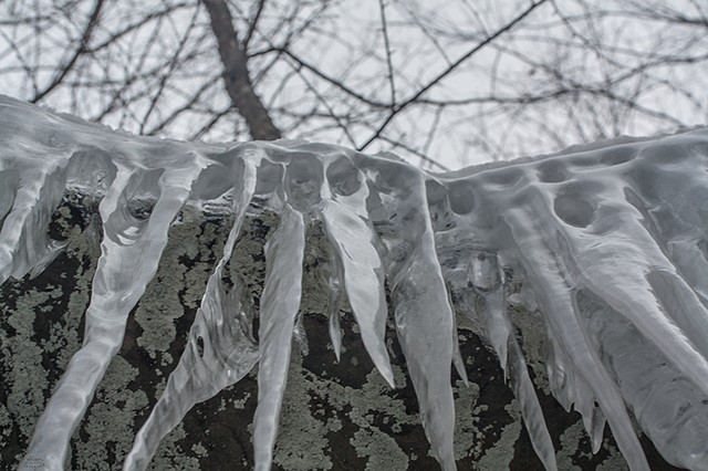 Catskill mountain winter Ice macro photograph by Lliam Greguez 2010