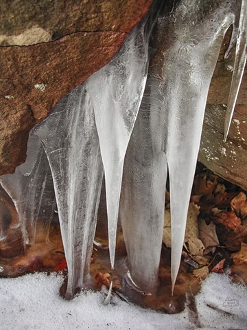 Catskill mountain winter Ice macro photograph by Lliam Greguez 2005