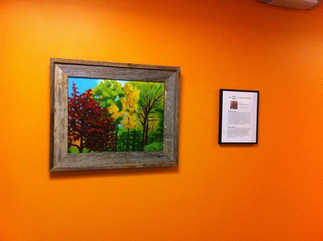Solo exhibit for public relations firm in Waltham, Massachusetts