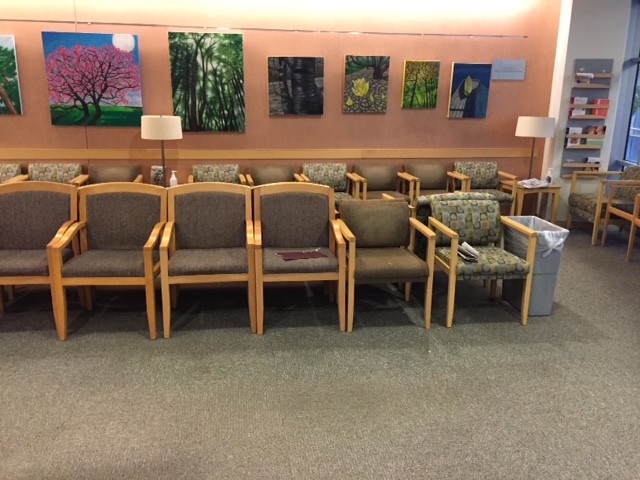 Waiting room, Yawkey Way, Massachusetts General Hospital, Boston, Massachusetts.