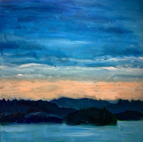 Lakeside Sunset, New Hampshire