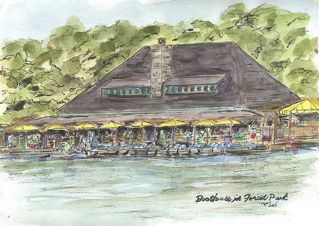 Boathouse in Forest Park