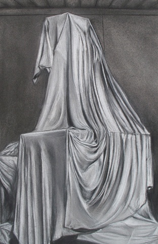 Compositional Study, Charcoal and White Conte