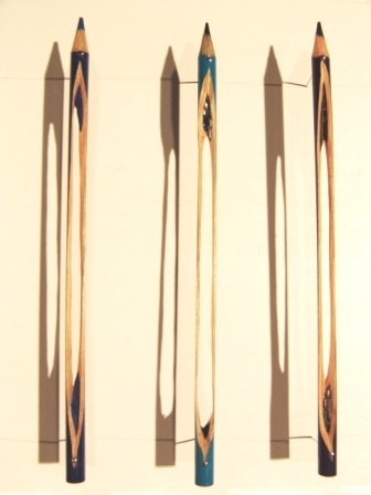 conceptual art with colored pencils, sculpture