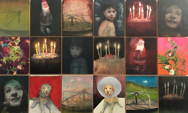Décomposition/ ensemble de 18 tableaux