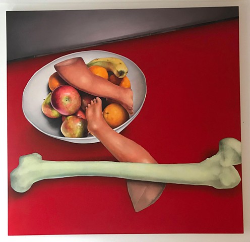 Fruits, jambe et os 