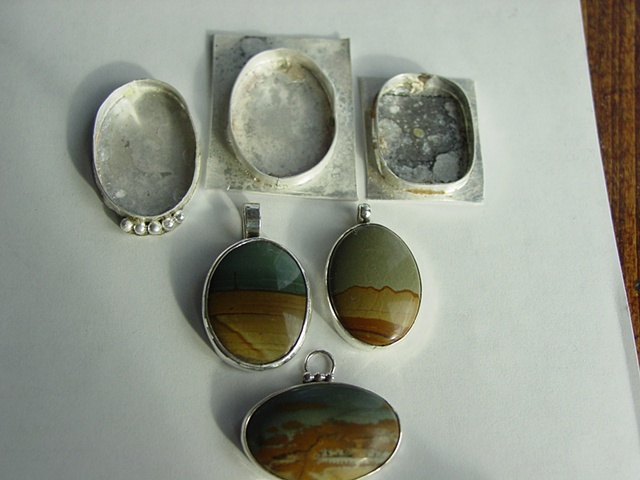 Some of my first Picture Jasper settings and other works in progress.  
