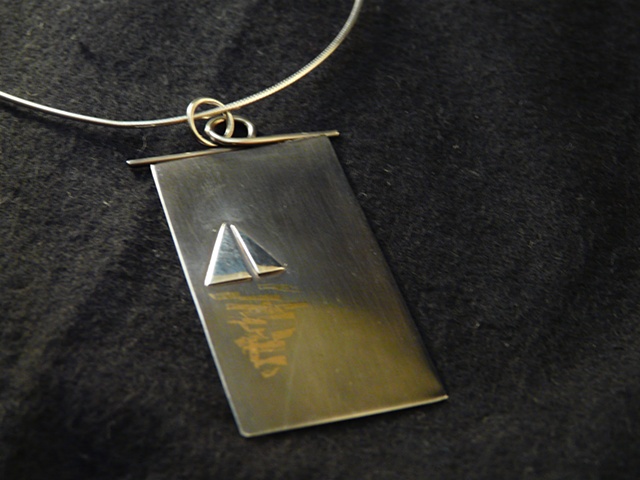 Midnight Sail - Sterling Silver with Patina, 23.5K Gold