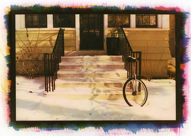 Stoop with Unicycle