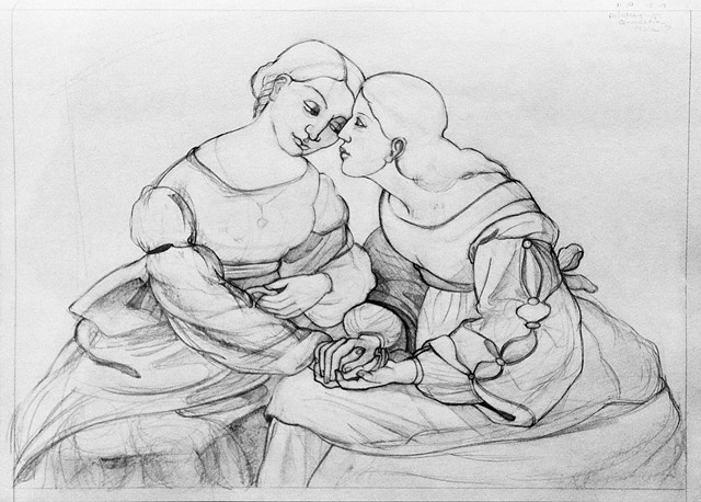 Consoling and Connection 
After: Johann Friedrich Overbeck (1789-1869)