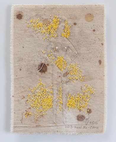Ziejka art, American Woman, textile art, fiber art