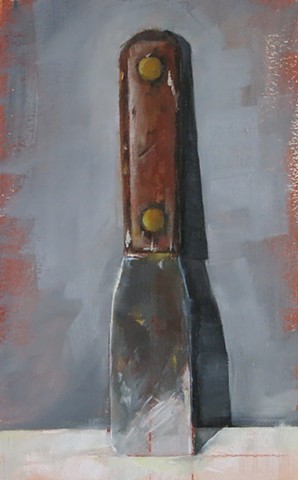oil painting, still life, spatula