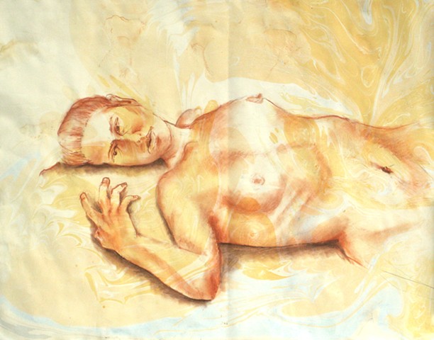 Marbled Reclining Nude 1