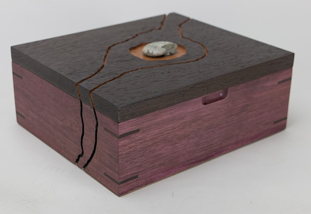 purpleheart, wenge jewelry box, keepsake box