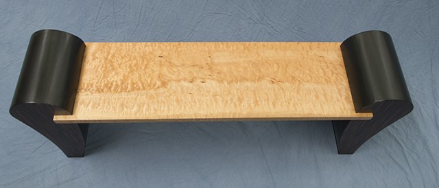 Curly Maple Bench Top View