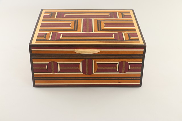 keepsake box, laser cut marquetry
