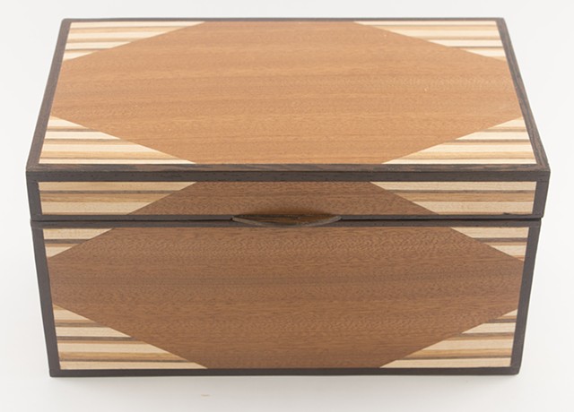 Veneered jewelry box