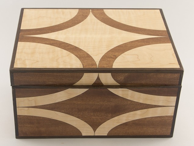 Veneered jewelry box