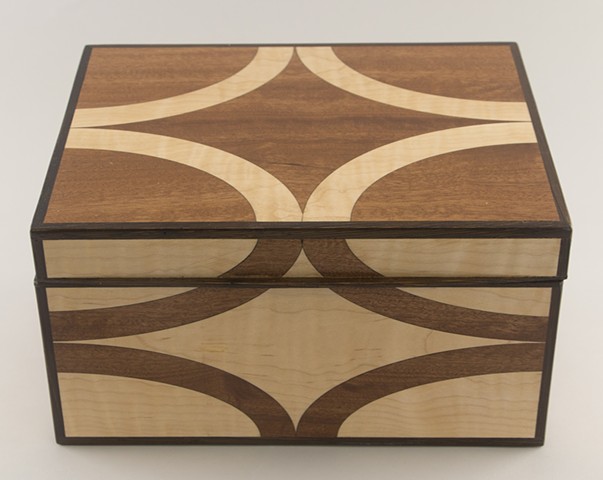 Veneered jewelry box