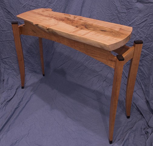 Wood Sculpture By James Oleson, Ambrosia Maple Console Table