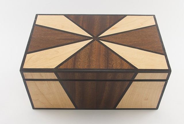 Veneered jewelry box