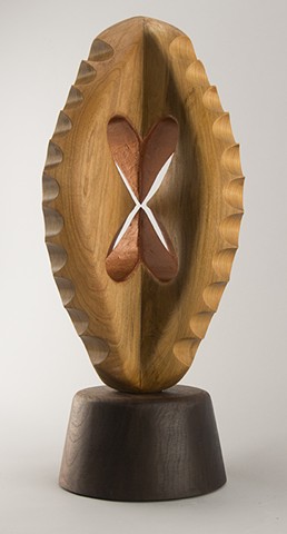 abstract wood sculpture