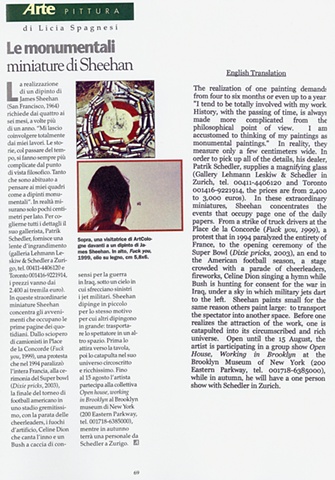 Arte Magazine
"Le monumentali, miniature di Sheehan"
May 2004
