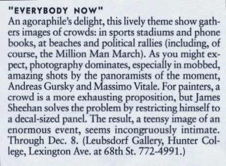 Review, The New Yorker
"Everybody Now" 2001
