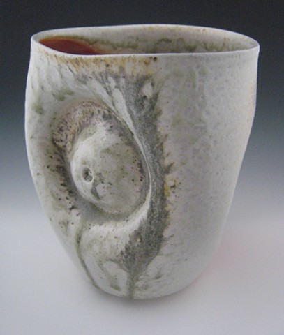 Cup, Cone 10 Porcelain, Wood Fired