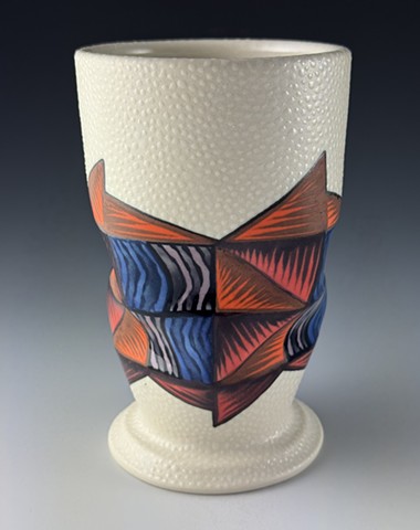 Folded Vase, 2025, 6"x4", verso