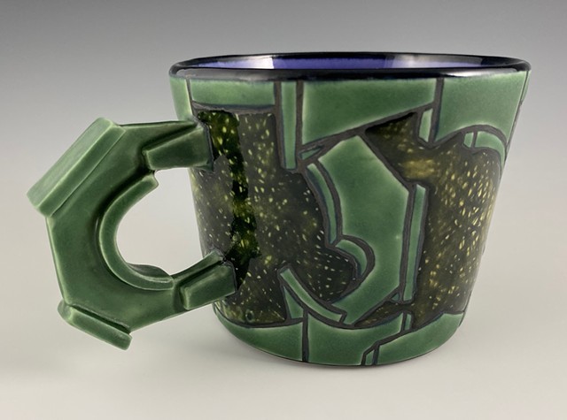 Dark Green Cup 3"x5.5"x4"