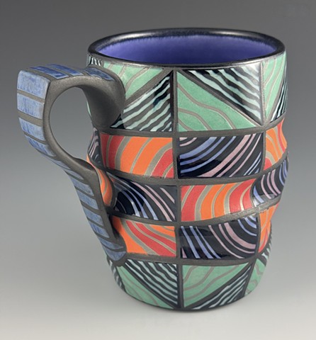 Folded Cup, 2025, 5"x4"x5.5", verso