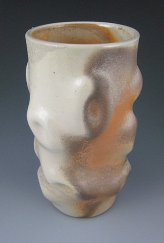 Vase, Cone 10 Porcelain, Wood Fired