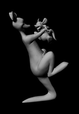 Kanga and Roo Maquettes for Disney Animation