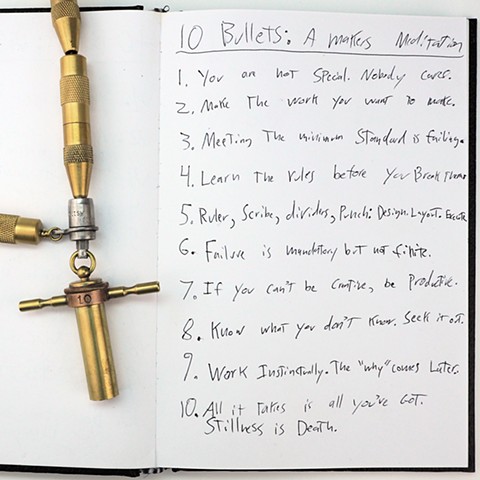10 Bullets: A Makers Meditation - Detail 2