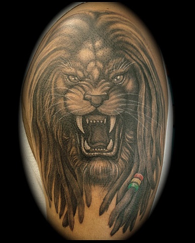 Salisbury Maryland tattoos crucial tattoo studio rasta lion tattoo tattoos dreads dreadlocks lion