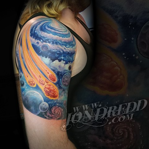 crucial tattoo studio best tattoos salisbury maryland tattoos jonathan kellogg jon dredd delaware ocean city space blue swirls comets