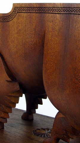 Furry-Legged Vessel and Spoon (detail side)
