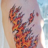 flames on ribs
