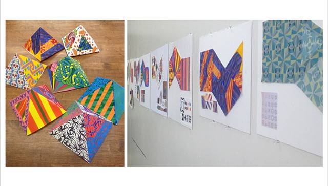 Two Dimensional Design: Creating color palate through mixing and designing pattern project