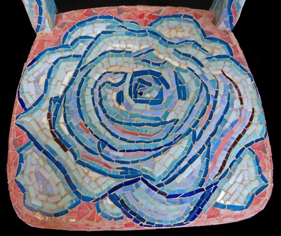 rose vine chair mosaic pink 