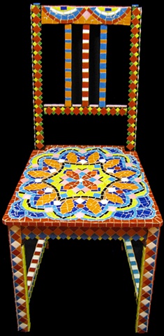 mandala, chair, circles
